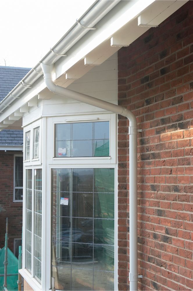 Lindab Steel Guttering - Intermediate Pipe Lindab Steel Guttering - Intermediate Pipe