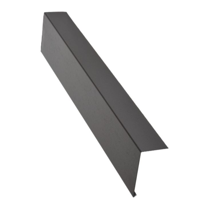 TRC Techno Plastisol-Coated Metal Edge Trim - Black - 2500mm x 50mm TRC Techno Plastisol-Coated Metal Edge Trim - Black - 2500mm x 50mm