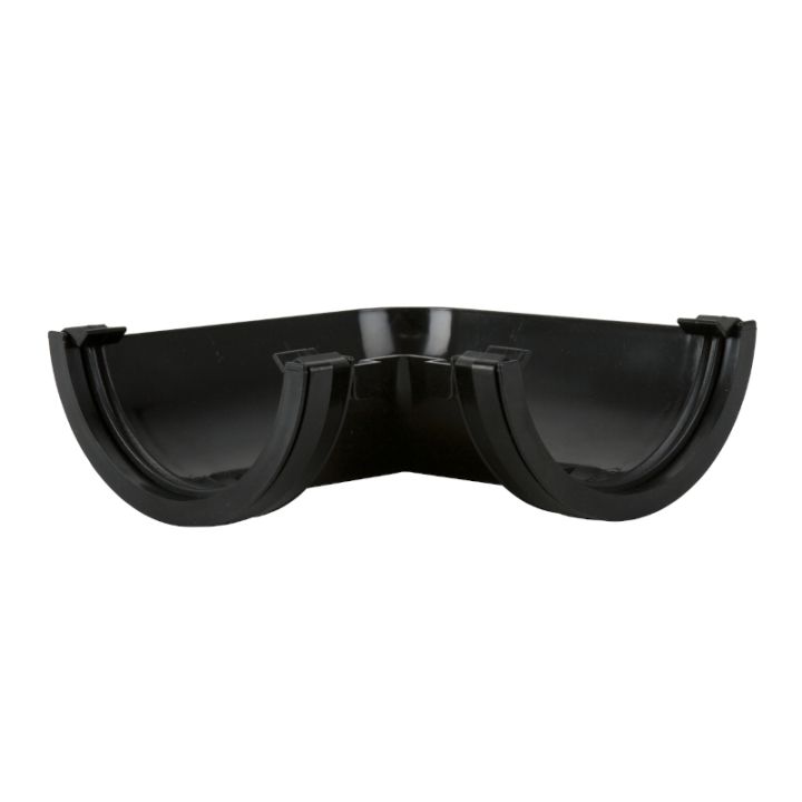 Brett Martin uPVC Roundstyle Guttering 90° Angle - 112mm - Black Brett Martin uPVC Roundstyle Guttering 90° Angle - 112mm - Black