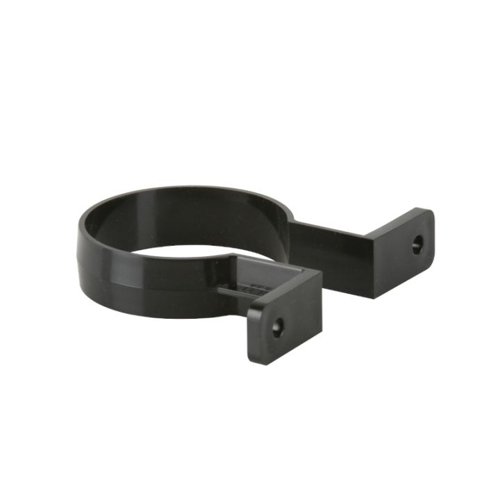 Brett Martin uPVC Roundstyle Guttering Downpipe Bracket - 68mm - Black