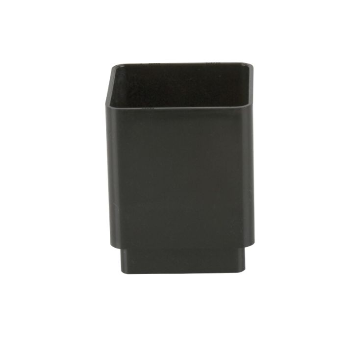 Brett Martin uPVC Squarestyle Guttering Downpipe Connector - 65mm - Black Brett Martin uPVC Squarestyle Guttering Downpipe Connector - 65mm - Black