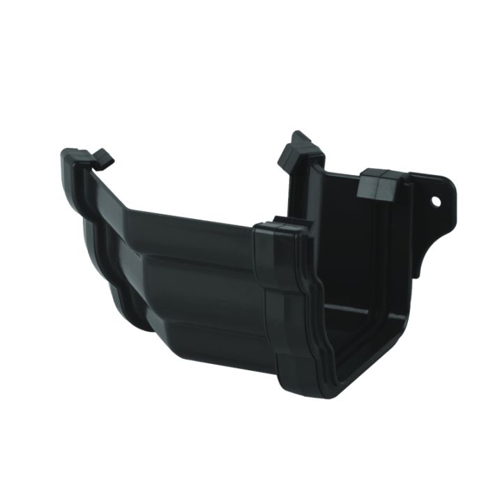 Brett Martin uPVC Prostyle Ogee Guttering External Angle - 106mm - Black Brett Martin uPVC Prostyle Ogee Guttering External Angle - 106mm - Black