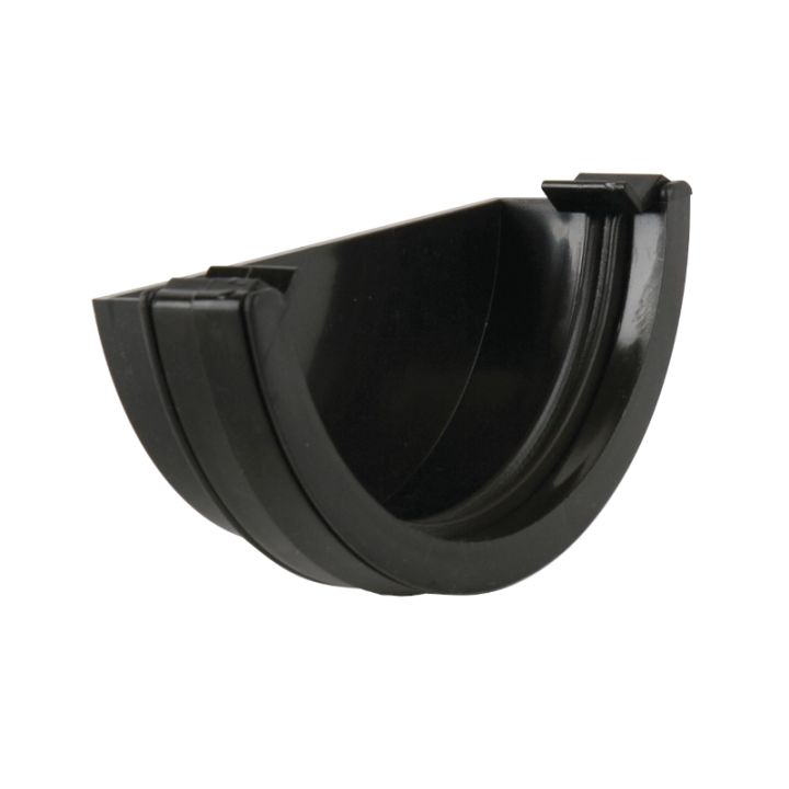 Brett Martin uPVC Roundstyle Guttering External Stopend - 112mm - Black