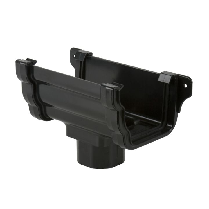 Brett Martin uPVC Prostyle Ogee Guttering Running Outlet - 106mm - Black