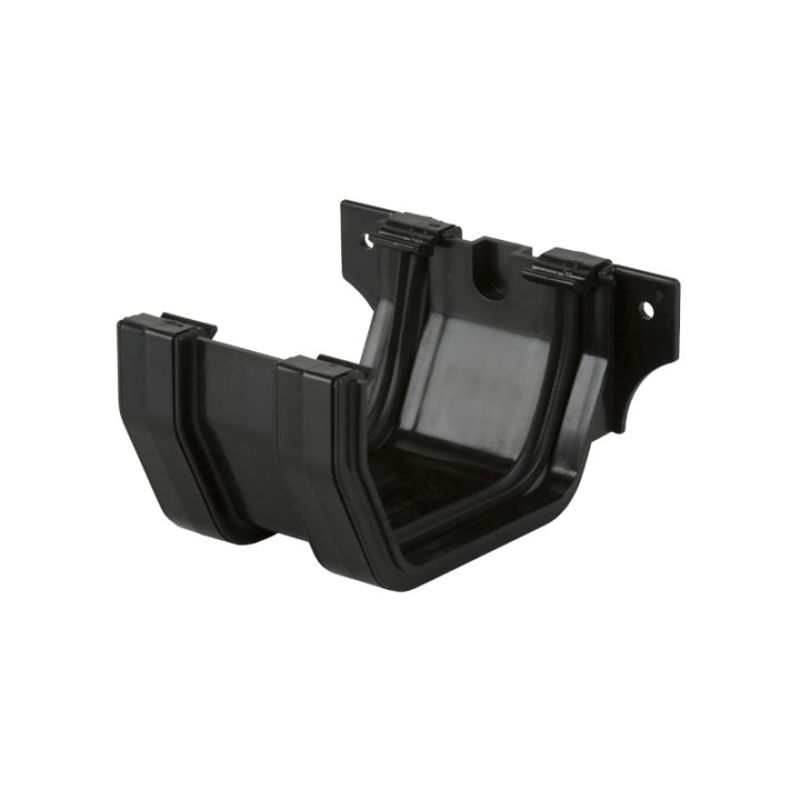 Brett Martin uPVC Squarestyle Guttering Union Bracket - 114mm - Black