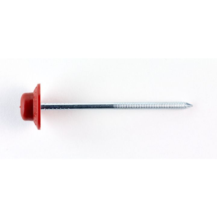Onduline Capped Fixing Nails - 65mm x 18mm x 3.4mm - Red (Bag of 100) Onduline Capped Fixing Nails - 65mm x 18mm x 3.4mm - Red (Bag of 100)