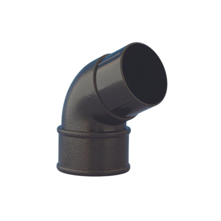 Aquaflow UPVC Cast Iron Effect Half Round Guttering Downpipe Offset Bend - Black (68mm) Aquaflow UPVC Cast Iron Effect Half Round Guttering Downpipe Offset Bend - Black (68mm)