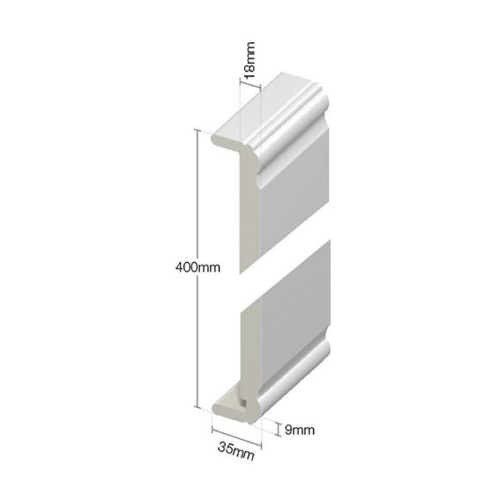 Double-Ended Ogee UPVC Fascia Capping Board - Smooth White (1250mm x 404mm x 9mm) Double-Ended Ogee UPVC Fascia Capping Board - Smooth White (1250mm x 404mm x 9mm)