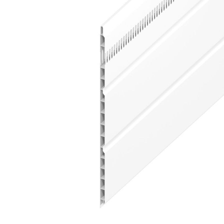 UPVC Vented Hollow Soffit Board - Smooth White (5000mm x 9mm) UPVC Vented Hollow Soffit Board - Smooth White (5000mm x 9mm)