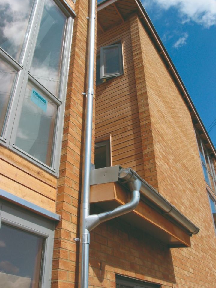 Lindab Steel Guttering - Downpipe - Magestic Galvanised Lindab Steel Guttering - Downpipe - Magestic Galvanised