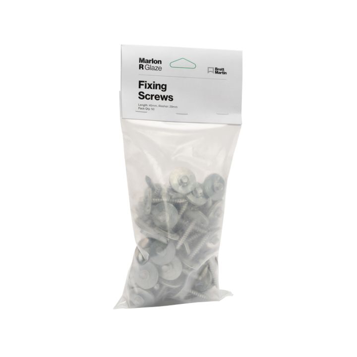Marlon R Glaze Stainless Steel Fixing Screws & Washers - 30mm (Bag of 50) Marlon R Glaze Stainless Steel Fixing Screws & Washers - 30mm (Bag of 50)