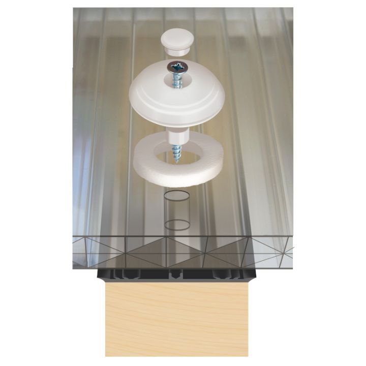 Poly X Polycarbonate Sheet Fixing Buttons (Pack of 10) Poly X Polycarbonate Sheet Fixing Buttons (Pack of 10)
