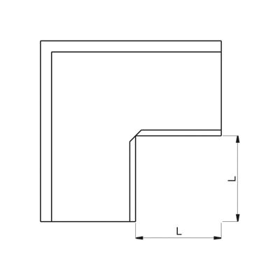 Lindab Steel Guttering - External Welded Gutter Angle Lindab Steel Guttering - External Welded Gutter Angle