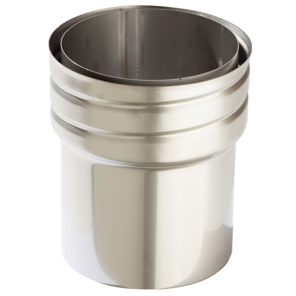 Flexiwall Flue Liner to Stove Pipe Adaptor - 316 Grade Stainless Steel - 125mm to 150mm