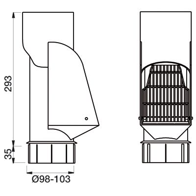 Lindab Guttering - Self-cleaning Leaf Trap (HD Polythene) SLS 100mm Lindab Guttering - Self-cleaning Leaf Trap (HD Polythene) SLS 100mm