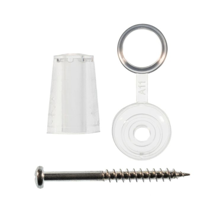 Solstice ASB 3in Corrugated Sheet Fixing Caps with Screws - Clear (Pack of 20)