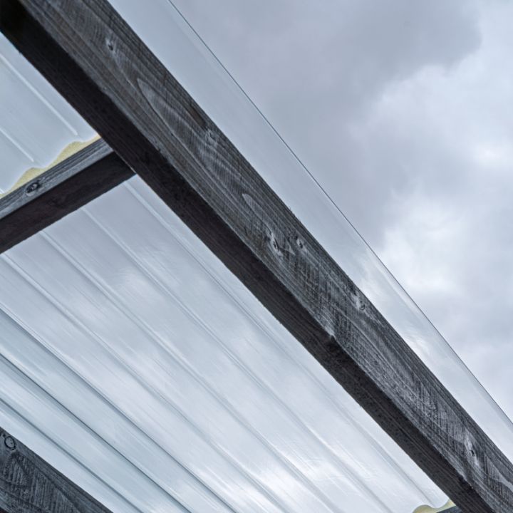 Solstice 3in Corrugated PVC Roofing Sheet (Clear)
