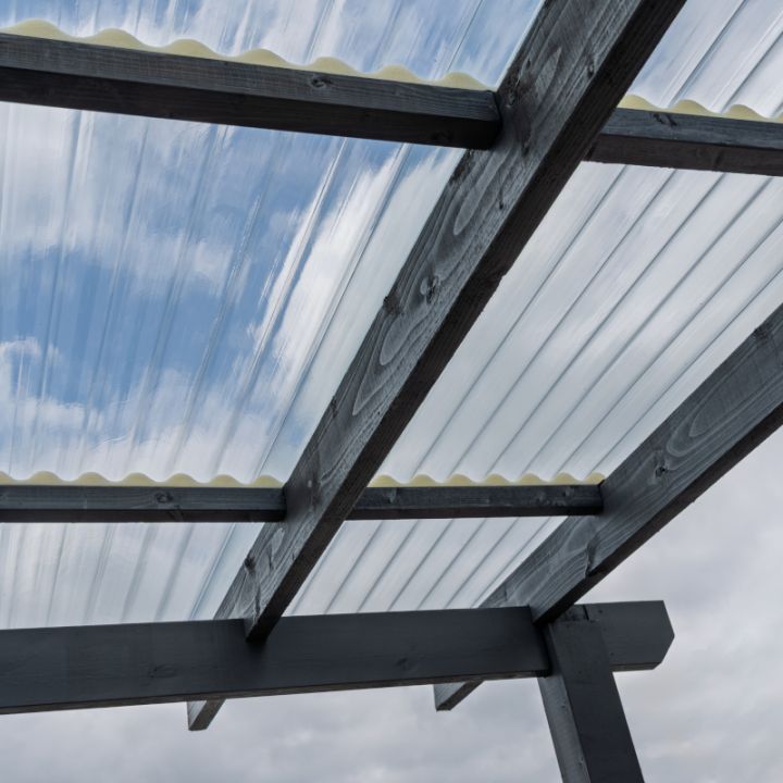 Solstice 3in Corrugated PVC Roofing Sheet (Clear)