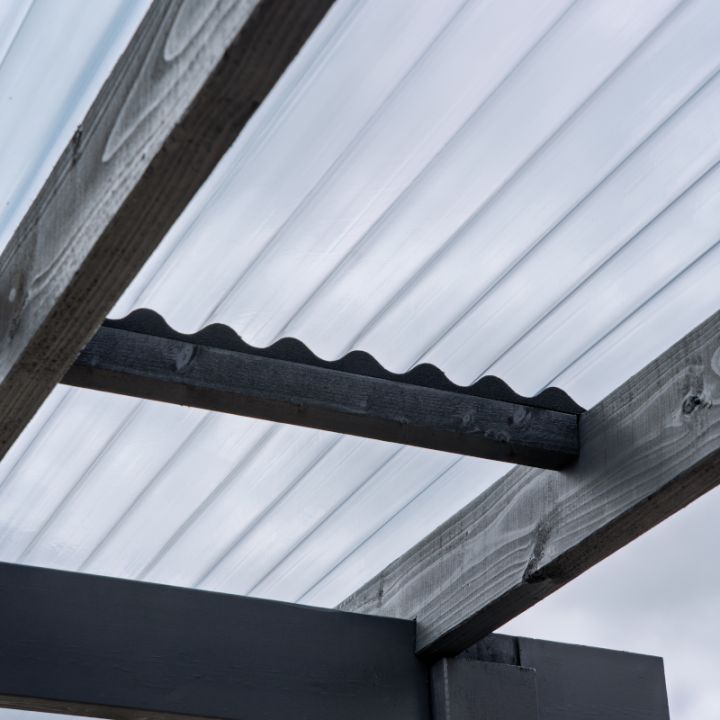 Solstice 3in Corrugated PVC Roofing Sheet (Clear)