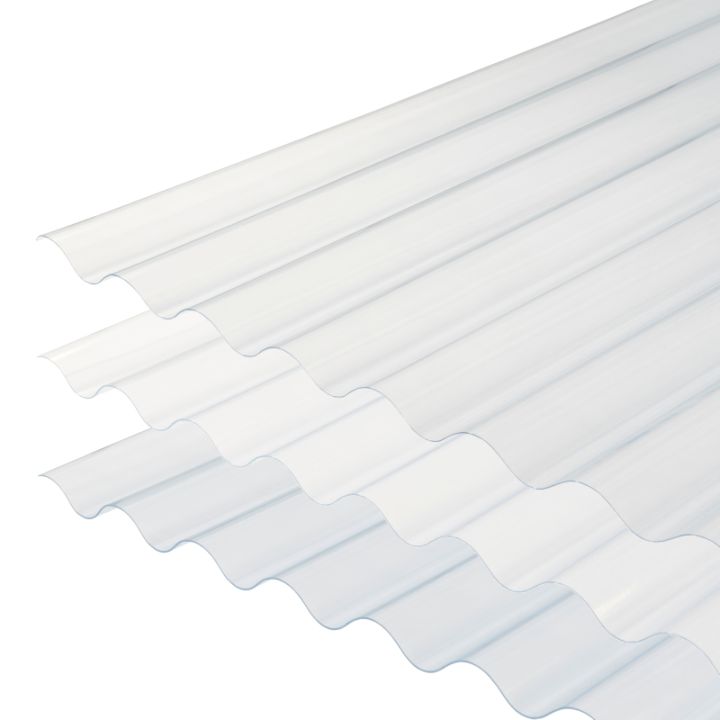 Solstice 3in Corrugated PVC Roofing Sheet (Clear)