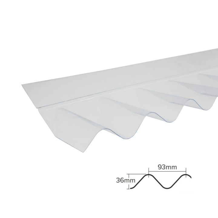 Solstice Corrugated PVC Wall Flashing - 950mm x 150mm x 0.8mm (Clear)