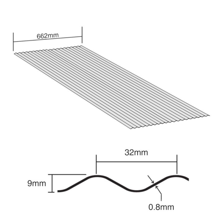 Solstice Mini Corrugated PVC Roofing Sheet - 0.8mm Solstice Mini Corrugated PVC Roofing Sheet - 0.8mm