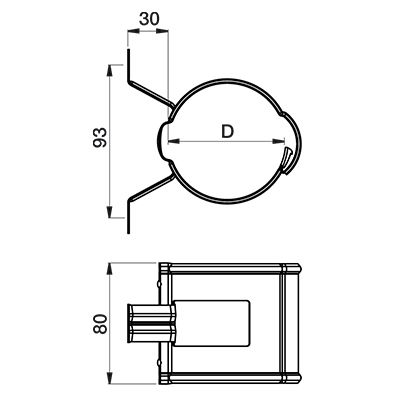 Lindab Steel Guttering - Universal Pipe Bracket Lindab Steel Guttering - Universal Pipe Bracket