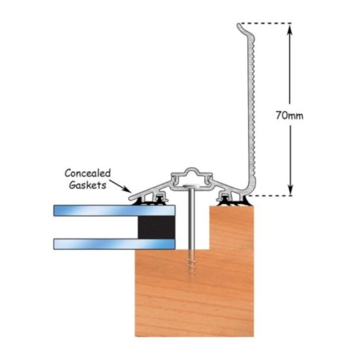 Storm Capex 50 Wall Flashing Profile Glazing Bar Storm Capex 50 Wall Flashing Profile Glazing Bar