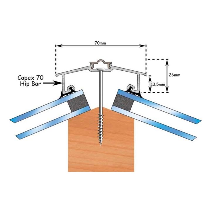 Storm Capex 70 Concealed Fix Hip Bar