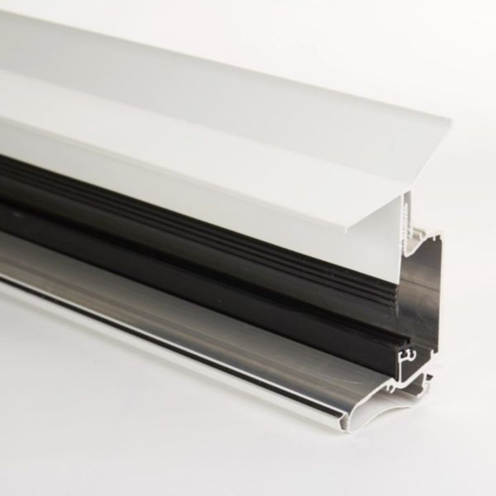 Poly X Aluminium Glazing Bar Wallplate - White (16-35mm) Poly X Aluminium Glazing Bar Wallplate - White (16-35mm)