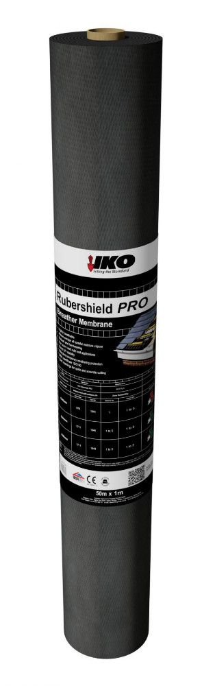 IKO Rubershield Pro 140gsm Breather Membrane - 50m IKO Rubershield Pro 140gsm Breather Membrane - 50m