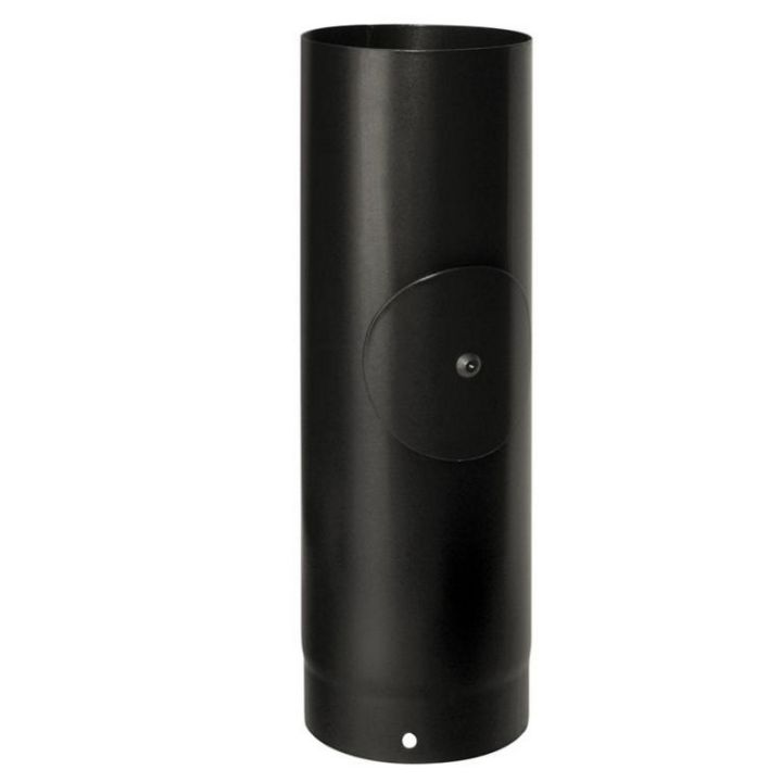 Vitreous Enamel Stove Pipe with Door - 125mm/150mm - 500mm to 1000mm Vitreous Enamel Stove Pipe with Door - 125mm/150mm - 500mm to 1000mm