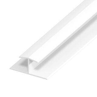UPVC Shiplap Cladding - Joint Trim - 125mm - White (5m)