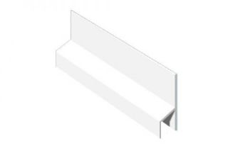 Soffit Board Felt Edge Trim - 40mm - White (5m)