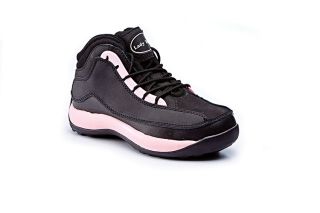 Rugged Terrain - Ladies Hiker Safety Boots (SB SRA) - Black/Pink Nubuck