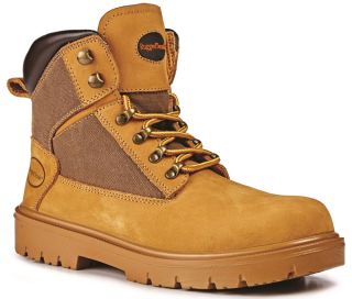 Rugged Terrain - Derby Safety Boots (S1P SRC) - Honey Nubuck