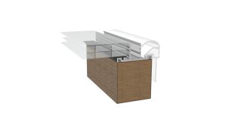 Poly X Rafter Supported Glazing Bar Edge Trim