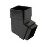 Brett Martin uPVC Squarestyle Guttering Downpipe Offset Bend - 65mm - Black