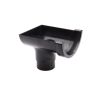 Brett Martin uPVC Roundstyle Guttering Stopend Outlet - 112mm - Black