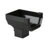 Brett Martin uPVC Squarestyle Guttering Stopend Outlet - 114mm - Black