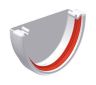 Freeflow 116mm Deep Half Round Gutter External Stop End