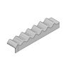 Eternit FarmTec Fibre Cement Eaves Corrugation Closure Piece - 150mm x 1055mm x 70mm