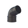 Aquaflow UPVC Cast Iron Effect Half Round Guttering Downpipe Offset Bend - Black (68mm)