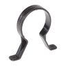 Aquaflow UPVC Cast Iron Effect Half Round Guttering - Downpipe Clip - Black (68mm)