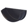 Aquaflow UPVC Cast Iron Effect Half Round Guttering Internal Stop End - Black (112mm x 51mm)