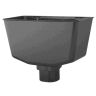 Aquaflow UPVC Cast Iron Effect Guttering Decorative Hopper - Black (255mm x 137mm x 195mm)