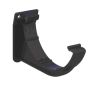 Aquaflow UPVC Cast Iron Effect Half Round Guttering Fascia Bracket - Black (112mm x 51mm)