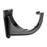 Aquaflow UPVC Cast Iron Effect Half Round Guttering Fascia Bracket - Black (112mm x 51mm)