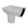 Aquaflow UPVC Half Round Guttering Stop End Outlet - 112mm x 51mm