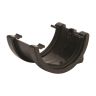 Aquaflow UPVC Cast Iron Effect Half Round Guttering Union Bracket - Black (112mm x 51mm)